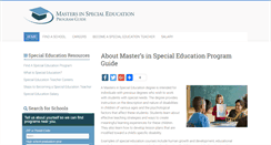 Desktop Screenshot of masters-in-special-education.com