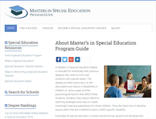 Tablet Screenshot of masters-in-special-education.com